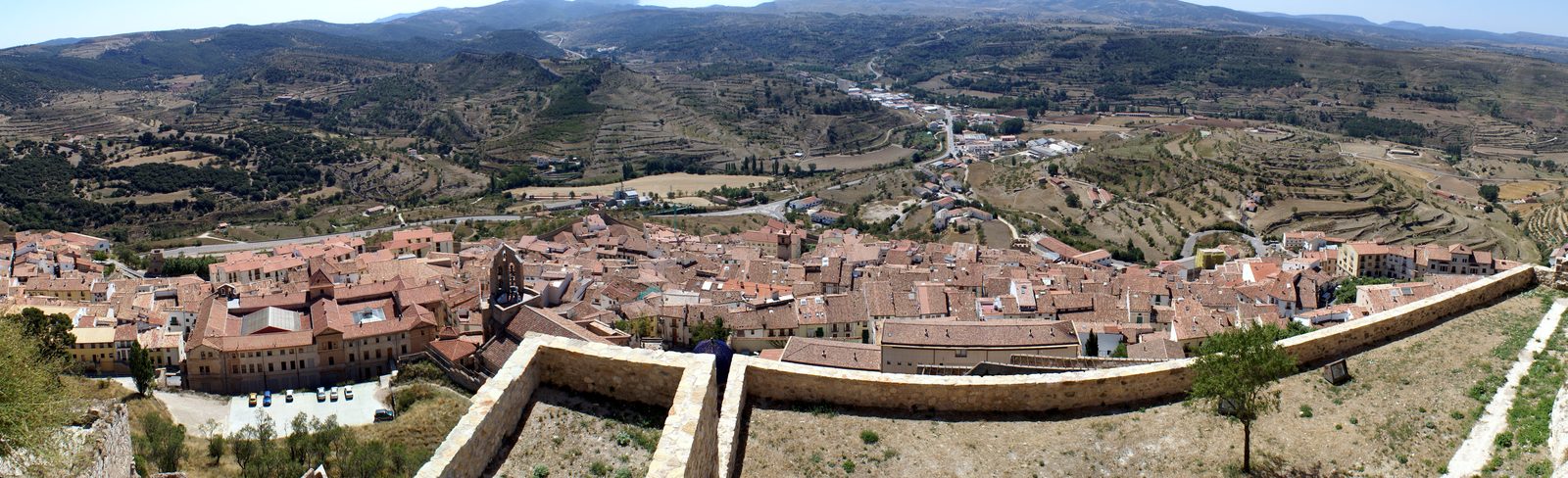 Vista panorámica de Morella desde el castillo